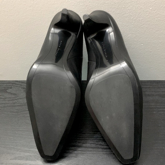 ZARA Black Leather Ankle Boots with Studs - Picture 8 of 9